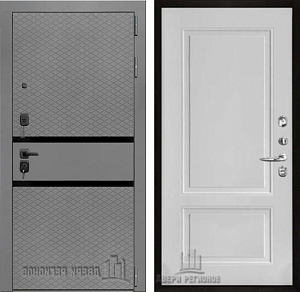 Товар Дверь Дверь ПРЕЗИДЕНТ ТРЕНД 2 СИЛК ТИТАН + ЧЁРНЫЙ ПЛАСТИК DIS006974